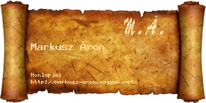 Markusz Áron névjegykártya